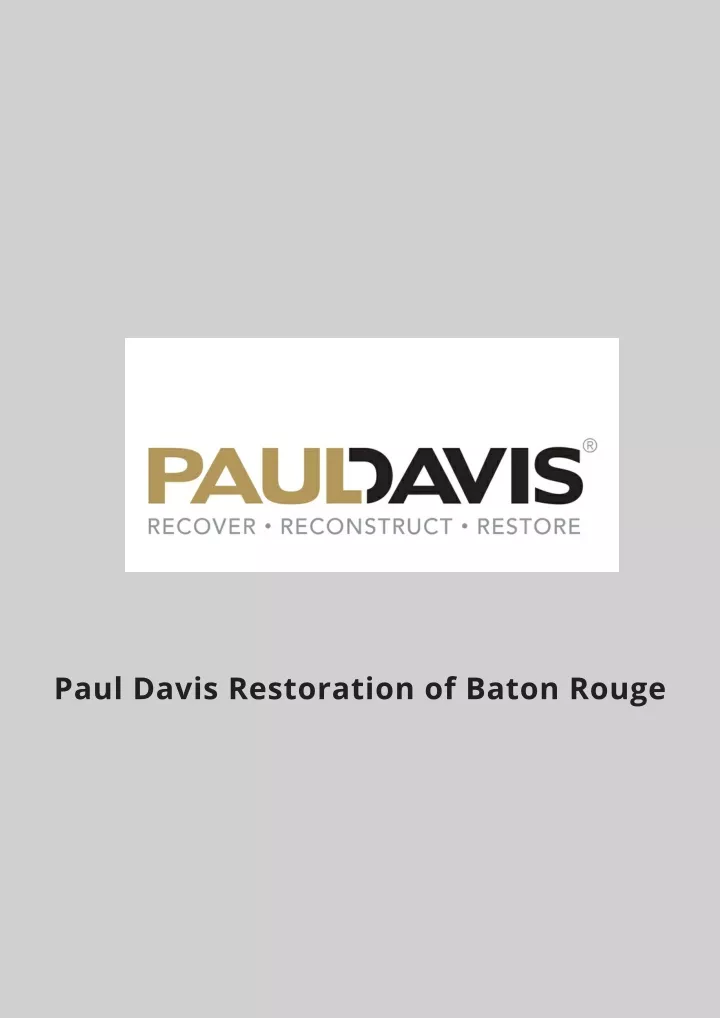 paul davis restoration of baton rouge