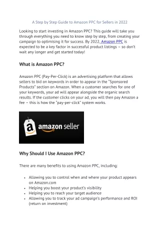 a step by step guide to amazon ppc for sellers