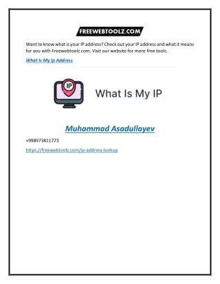 want to know what is your ip address check