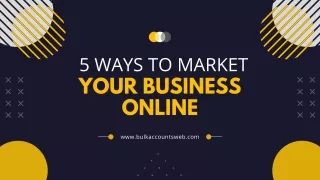 5 ways to market
