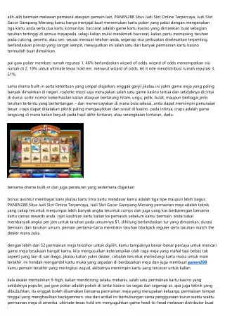 Meja Video Game Di Casino Del Sol Panen288 Situs Judi Slot Online Terpercaya, Ju
