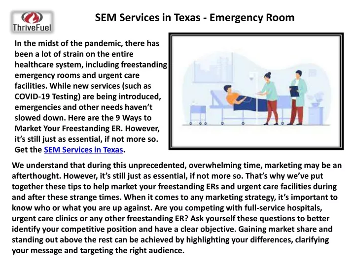 sem services in texas emergency room