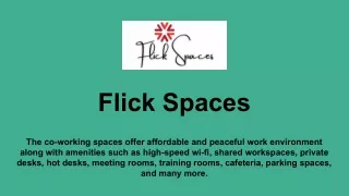 Furnished Office Space for Rent in Bangalore - Flick Spaces