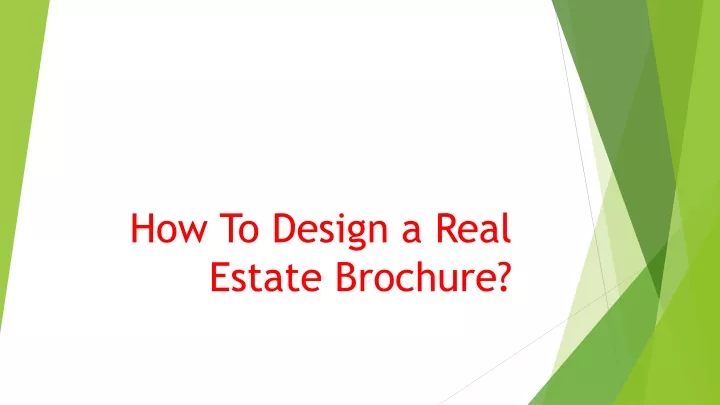 how to design a real estate brochure