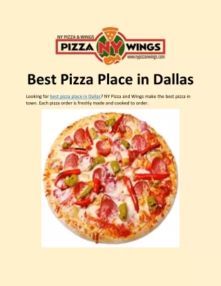 Best Pizza Place in Dallas
