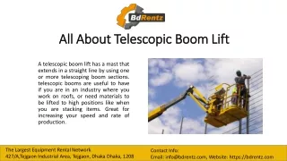 telescopic boom lift provider company in bangladesh