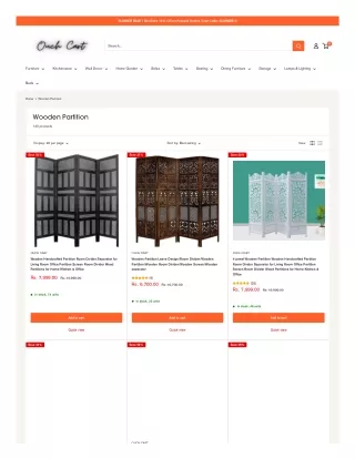 Wooden Room Dividers & Partitions Online At Ouch Cart