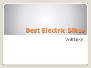 Buy Best Electric Bikes In Canada