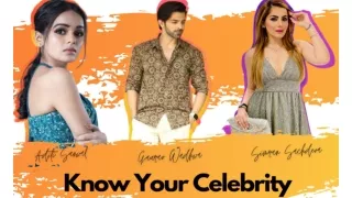 Know your celebrities- Available for Celebrity Video Messages
