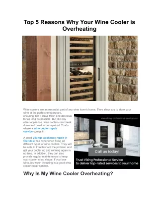 Top 5 Reasons Why Your Wine Cooler is Overheating