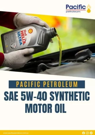 Pacific Petroleum SAE 5w-40 Synthetic Motor Oil