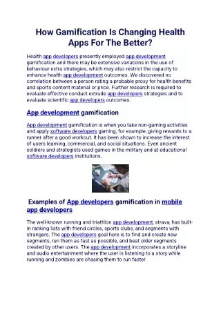 how gamification is changing health apps