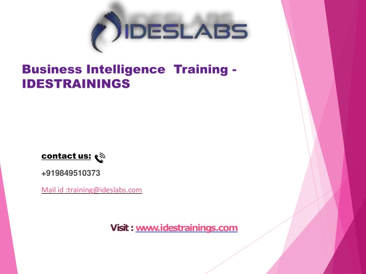 business intelligence training idestrainings