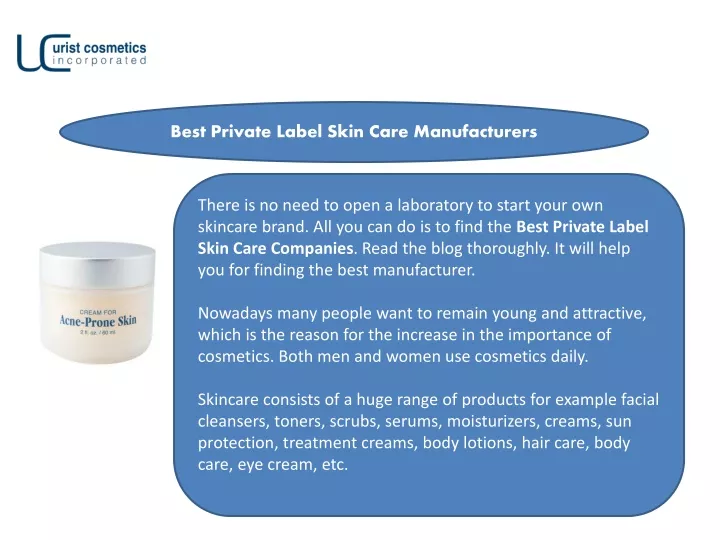 best private label skin care manufacturers