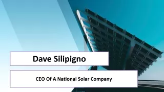 Dave Silipigno - CEO Of A National Solar Company