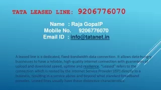 tata leased line 9206776070