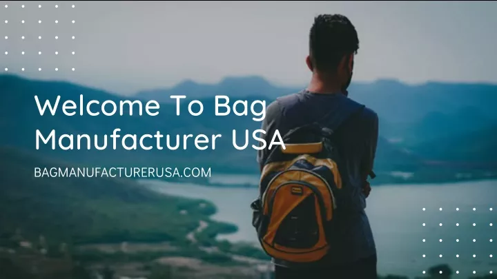 welcome to bag manufacturer