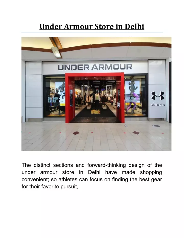 under armour store in delhi