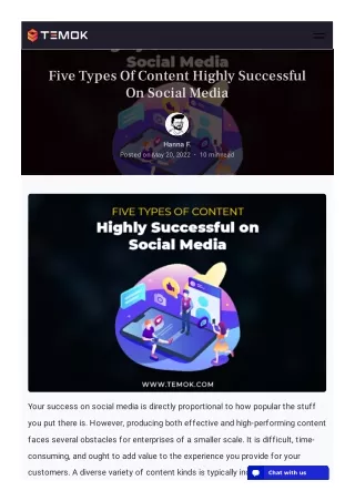five types of content highly successful on social