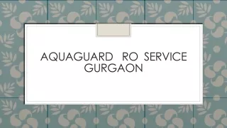 Aquaguard   RO  Service Gurgaon