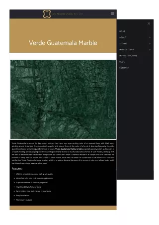 Verde Guatemala Marble in India