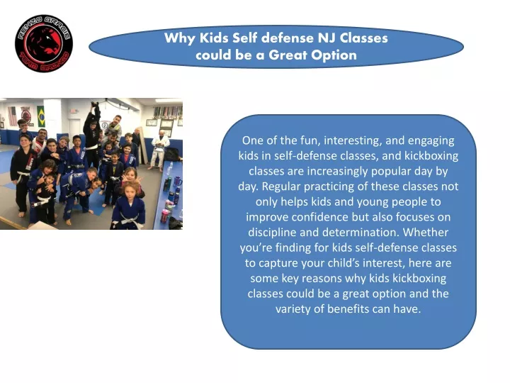 why kids self defense nj classes could be a great