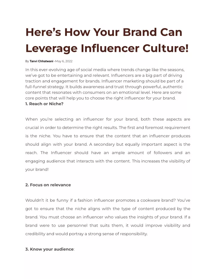 here s how your brand can leverage influencer