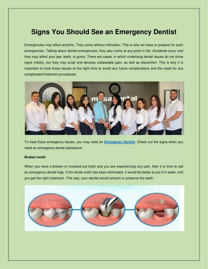 signs you should see an emergency dentist