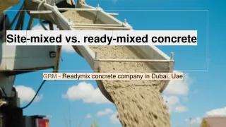 Site-mixed vs. ready-mixed concrete (1)