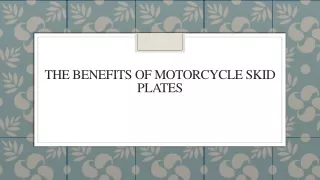 The Benefits of Motorcycle Skid Plates
