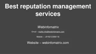 Best reputation management services