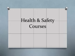 Health & Safety Courses