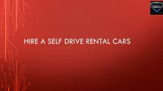 Hire a Self Drive Rental Cars with Comfort Drive V1