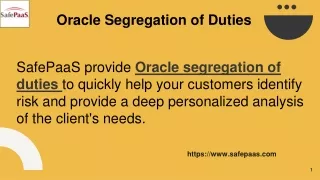 oracle segregation of duties