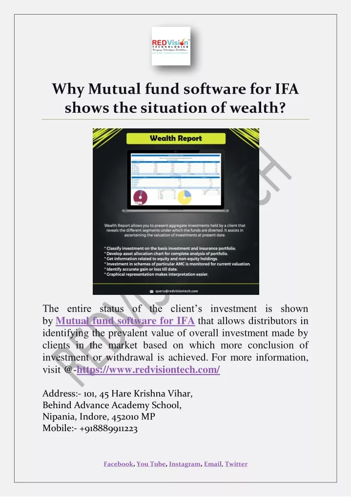 why mutual fund software for ifa shows