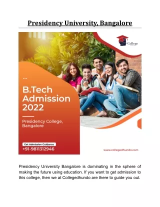 presidency university bangalore