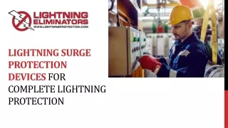 Lightning Surge Protection Devices - For Complete Lightning Protection