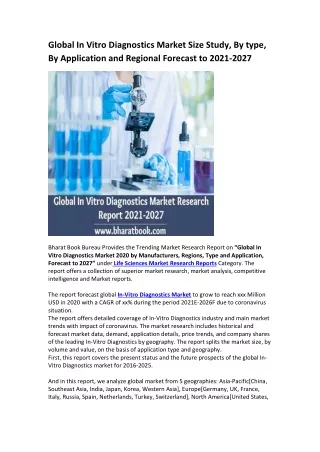 global in vitro diagnostics market size study