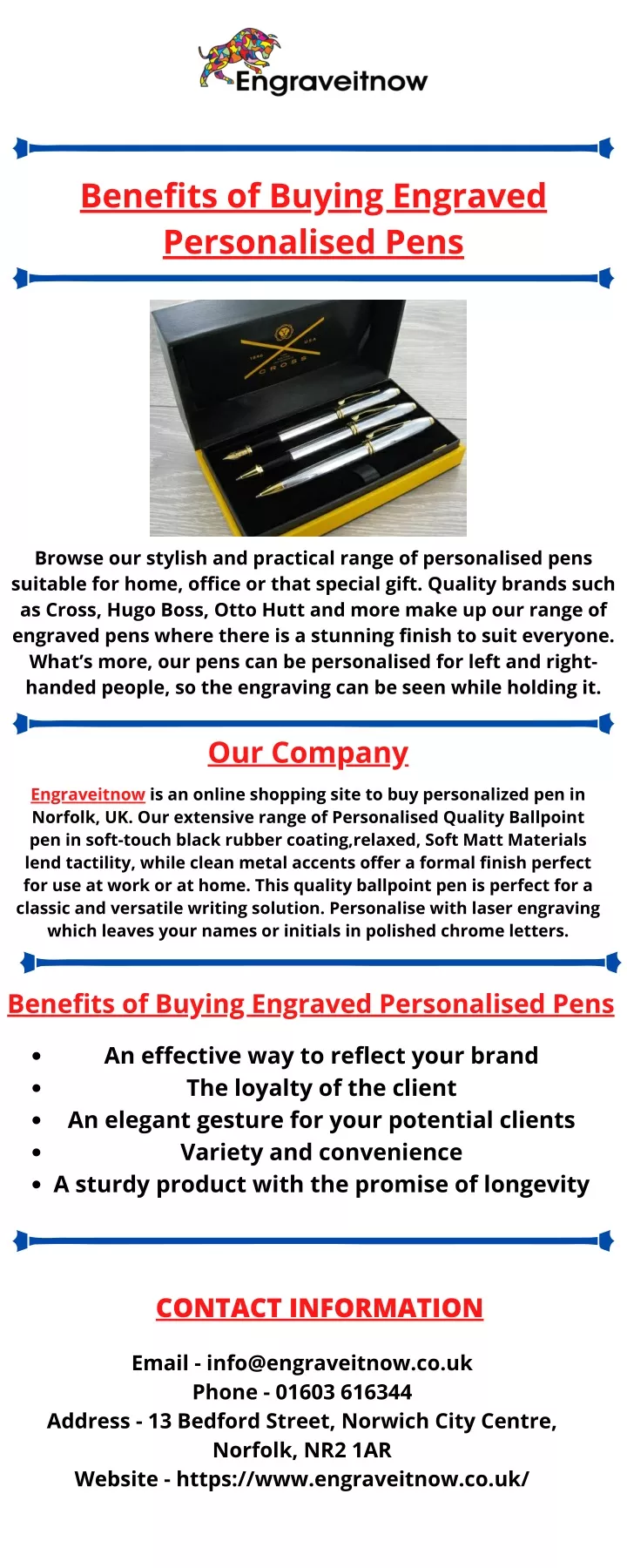 benefits of buying engraved personalised pens