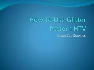 How To Use Glitter Pattern HTV