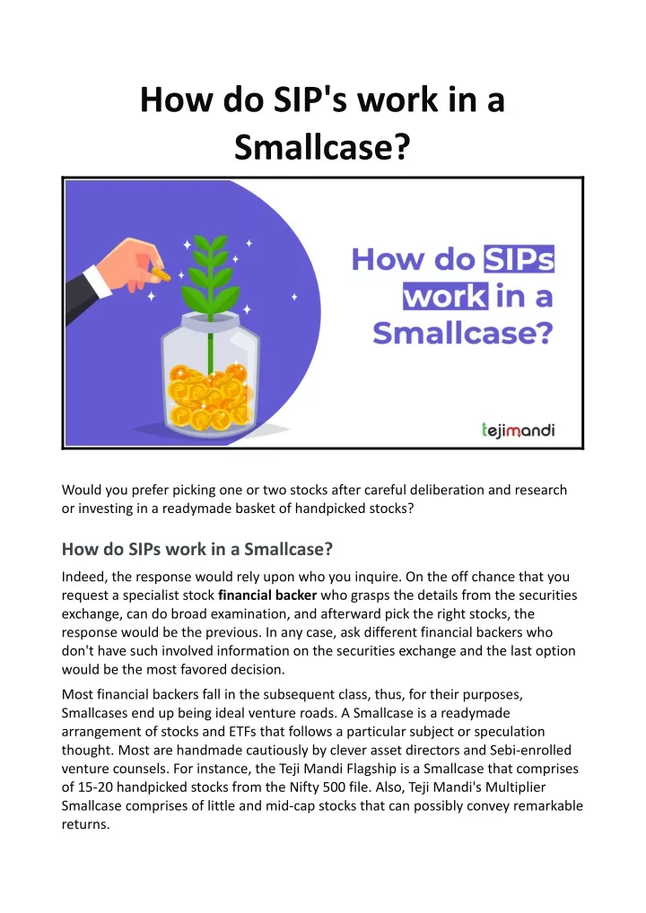 how do sip s work in a smallcase