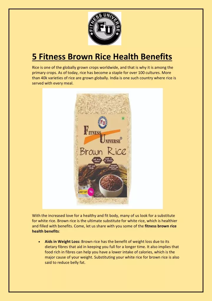 5 fitness brown rice health benefits