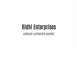 ridhi enterprises calcium carbonate powder