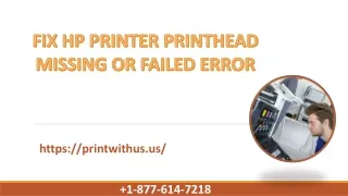 fix hp printer printhead missing or failed error