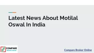 Latest News About Motilal Oswal In India