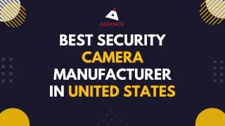 Best security camera manufacturer in United States