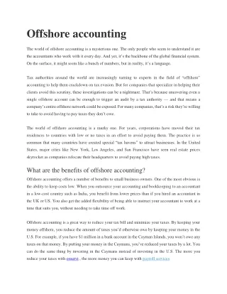 offshore accounting