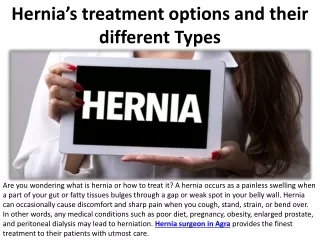 hernia s treatment options and their different