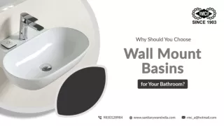 Why Should You Choose Wall Mount Basins for Your Bathroom