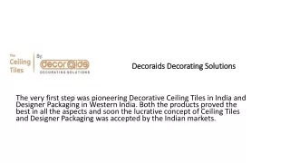 Decoraids Decorating Solutions | The Ceiling Tile